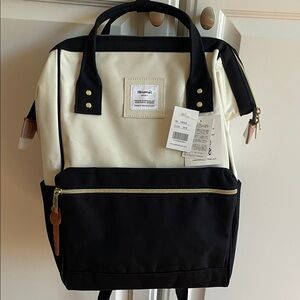 Himawari Black and cream Women's Backpack